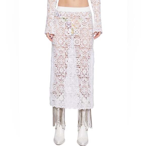 Nwt Country Charm Crochet Maxi Skirt - Picture 4 of 7